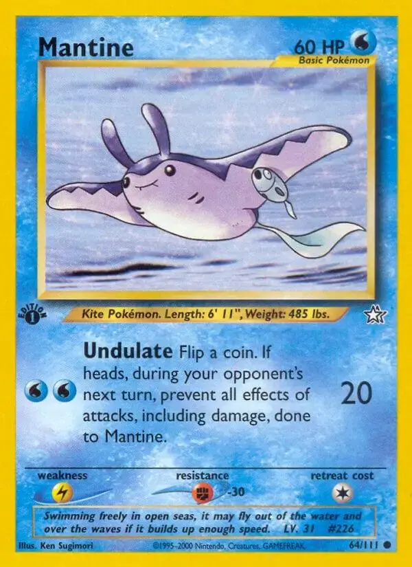 Mantine [1st Edition] - Pokemon Neo Genesis #64