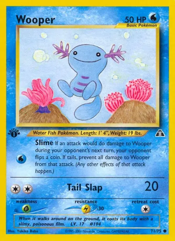 Wooper [1st Edition] - Pokemon Neo Discovery #71