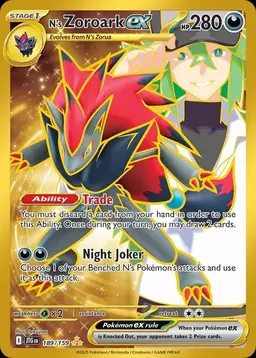 N's Zoroark Ex 189 - Pokemon Journey Together