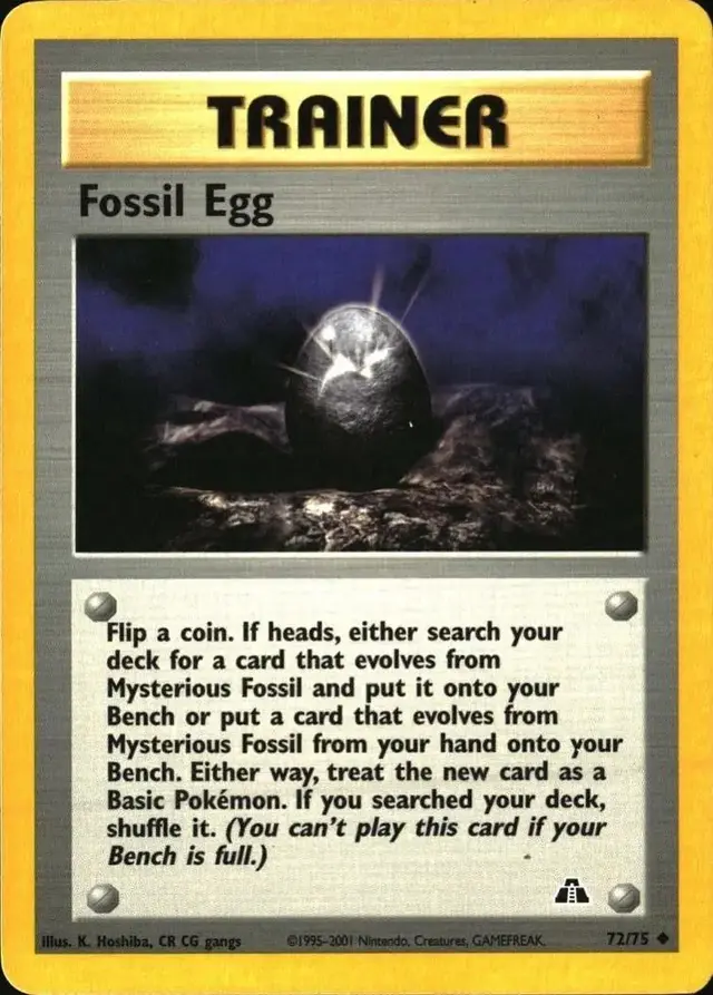 Fossil Egg - Pokemon Neo Discovery #72