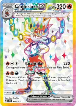 Cinderace ex 157 - Pokemon Stellar Crown