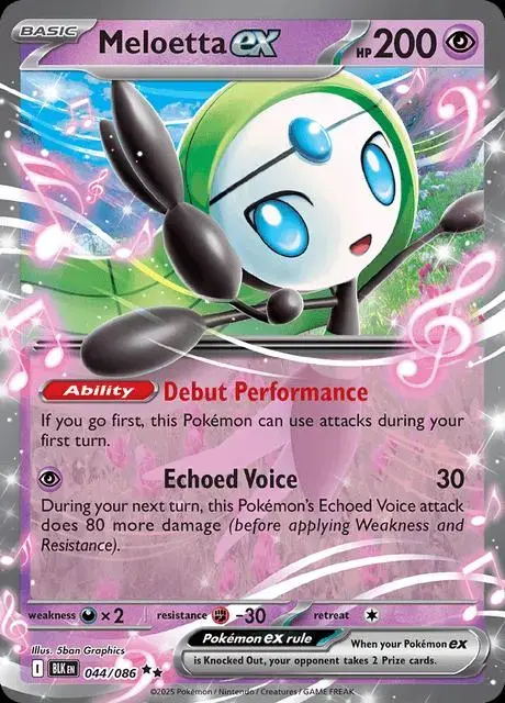 Meloetta ex - Pokemon Black Bolt #44