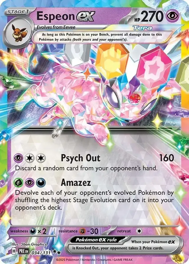 Espeon ex - Pokemon Prismatic Evolutions #34