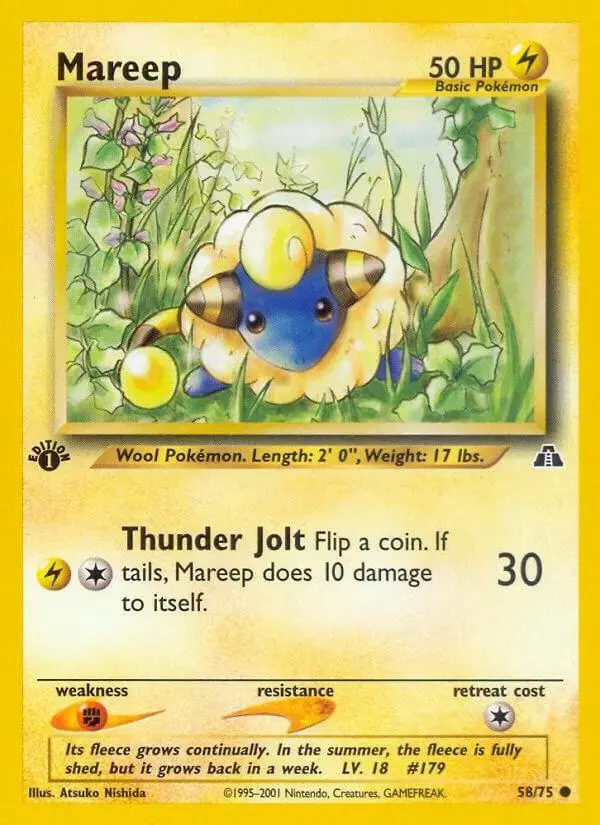 Mareep [1st Edition] - Pokemon Neo Discovery #58