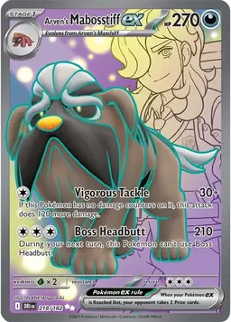 Arven's Mabosstiff ex 218 - Pokemon Destined Rivals