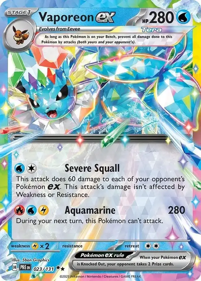 Vaporeon ex - Pokemon Prismatic Evolutions #23