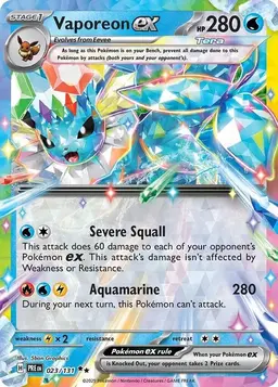 Vaporeon ex 23 - Pokemon Prismatic Evolutions