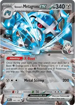 Steven's Metagross ex 145 - Pokemon Destined Rivals