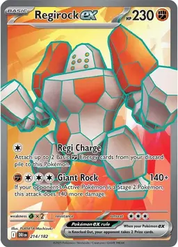 Regirock ex 214 - Pokemon Destined Rivals