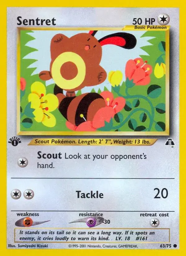 Sentret [1st Edition] - Pokemon Neo Discovery #63