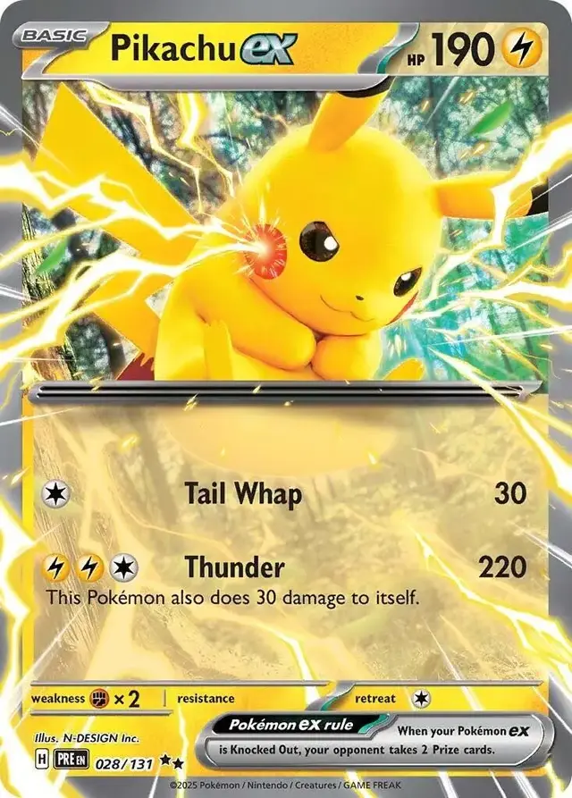 Pikachu ex - Pokemon Prismatic Evolutions #28