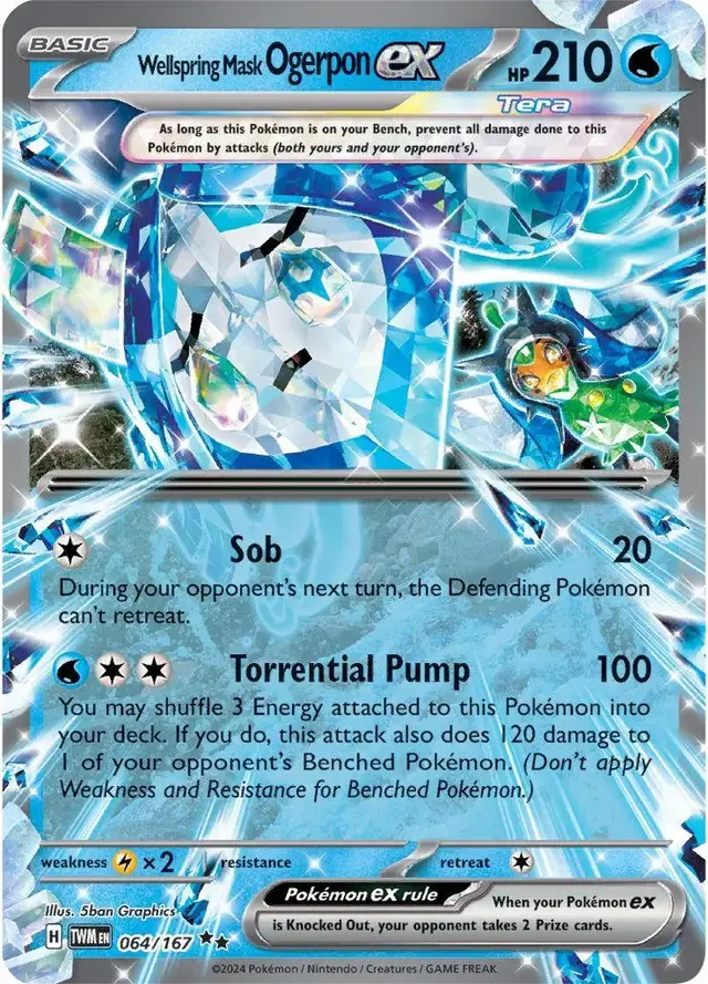 Wellspring Mask Ogerpon ex - Pokemon Twilight Masquerade #64
