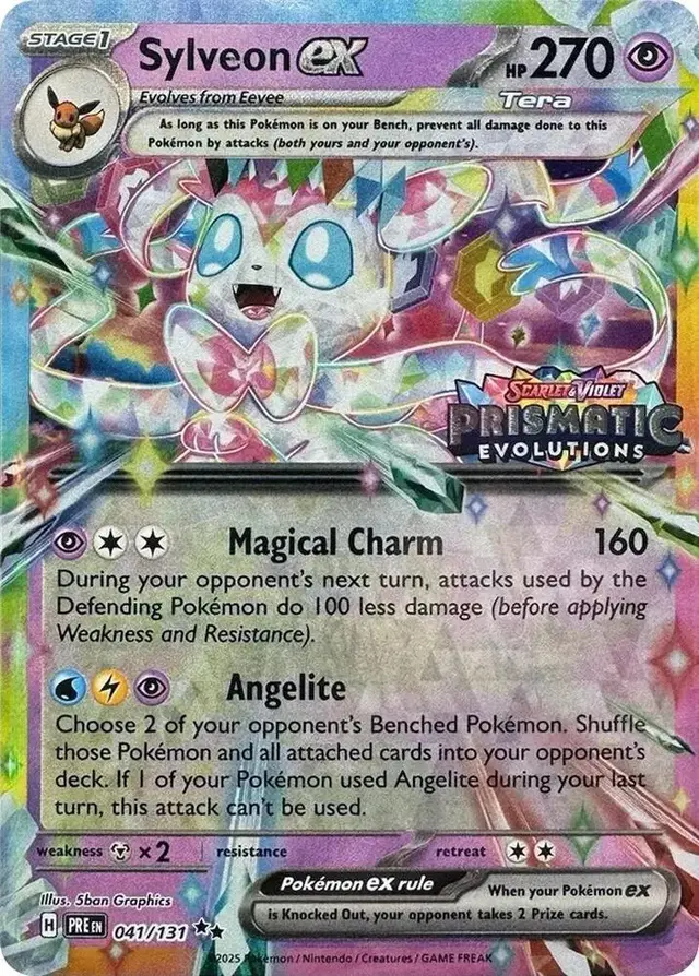 Sylveon ex [Stamped] - Pokemon Prismatic Evolutions #41