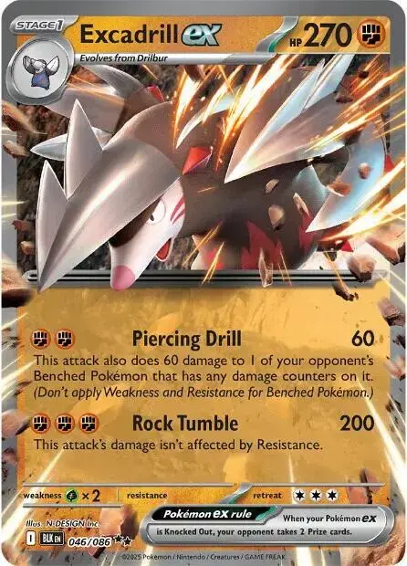 Excadrill ex - Pokemon Black Bolt #46