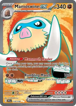 Mamoswine ex 174 - Pokemon Journey Together