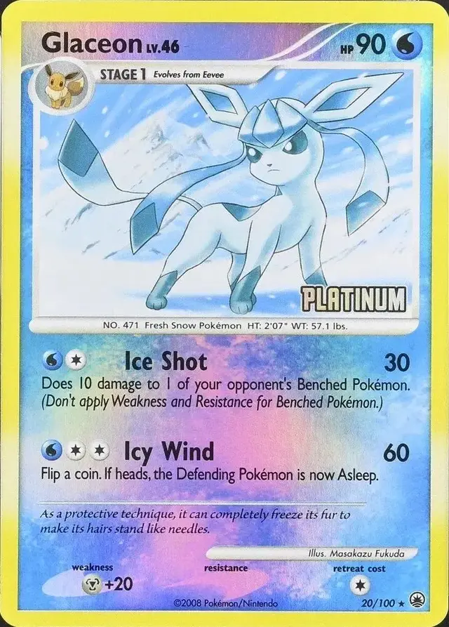 Glaceon [Platinum Stamped] - Pokemon Majestic Dawn #20