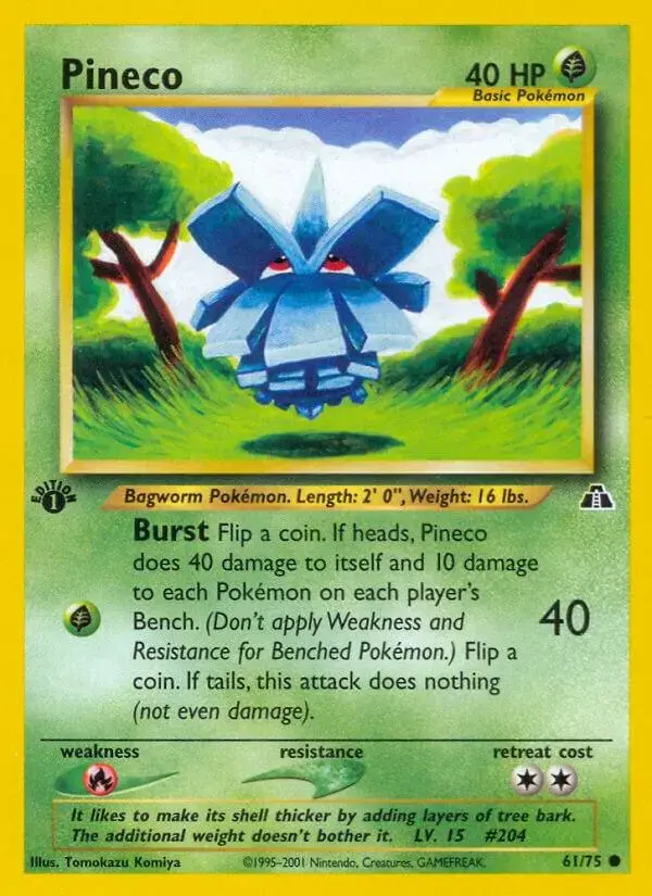 Pineco [1st Edition] - Pokemon Neo Discovery #61