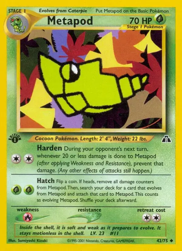 Metapod [1st Edition] - Pokemon Neo Discovery #42