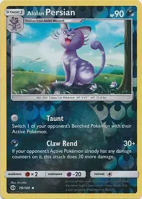 Alolan Persian [Reverse Holo] - Pokemon Sun & Moon #79