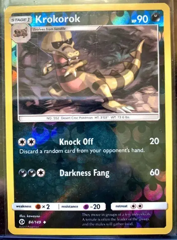 Krokorok [Reverse Holo] - Pokemon Sun & Moon #84