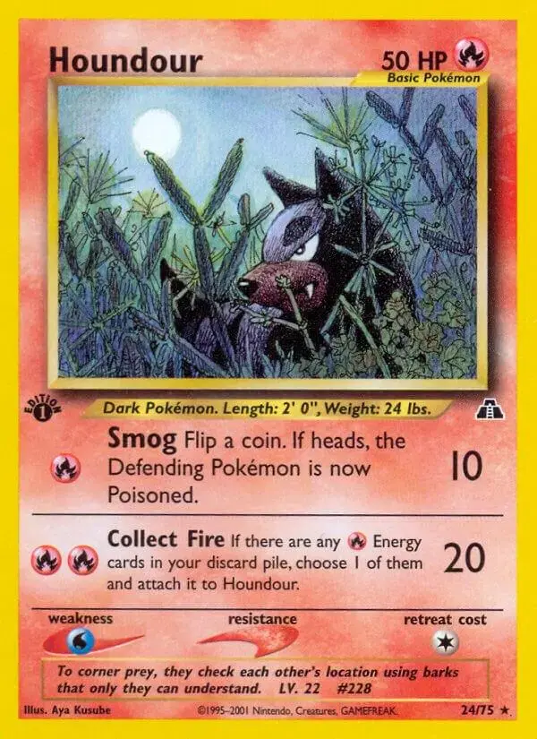 Houndour [1st Edition] - Pokemon Neo Discovery #24