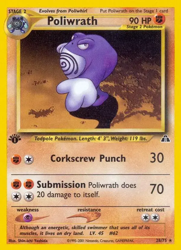 Poliwrath [1st Edition] - Pokemon Neo Discovery #28