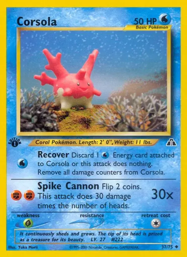 Corsola [1st Edition] - Pokemon Neo Discovery #37