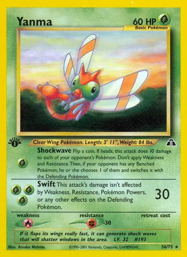 Yanma [1st Edition] - Pokemon Neo Discovery #36