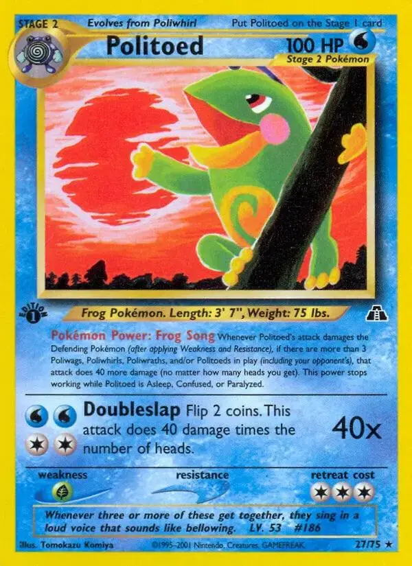 Politoed [1st Edition] - Pokemon Neo Discovery #27
