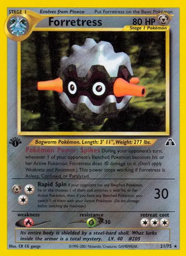 Forretress [1st Edition] - Pokemon Neo Discovery #21