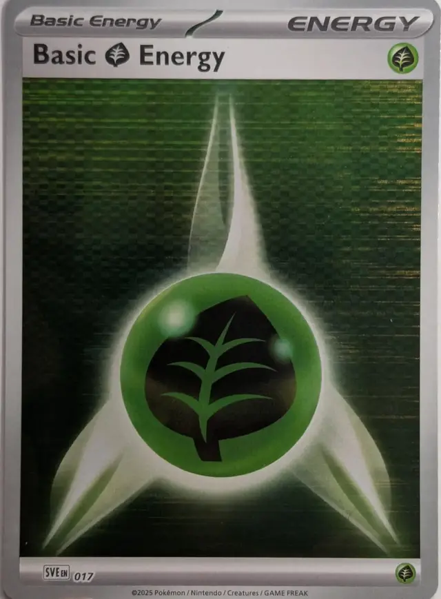 Basic Grass Energy [Holo] #17 - Pokemon Scarlet & Violet Energy