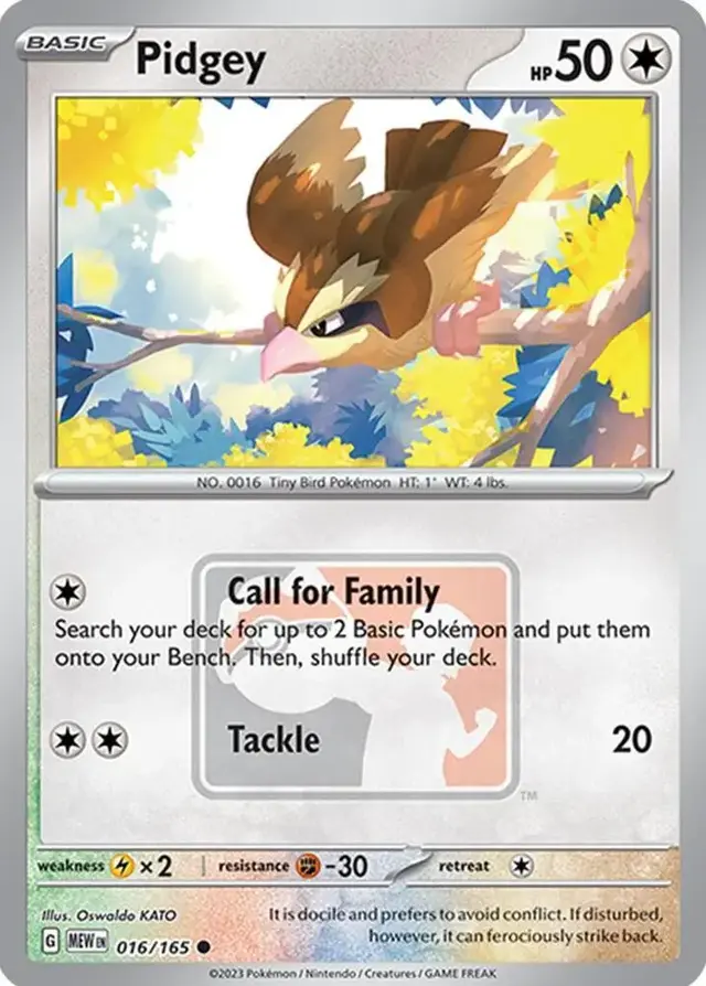 Pidgey [Reverse Holo Play] - Pokemon Scarlet & Violet 151 #16