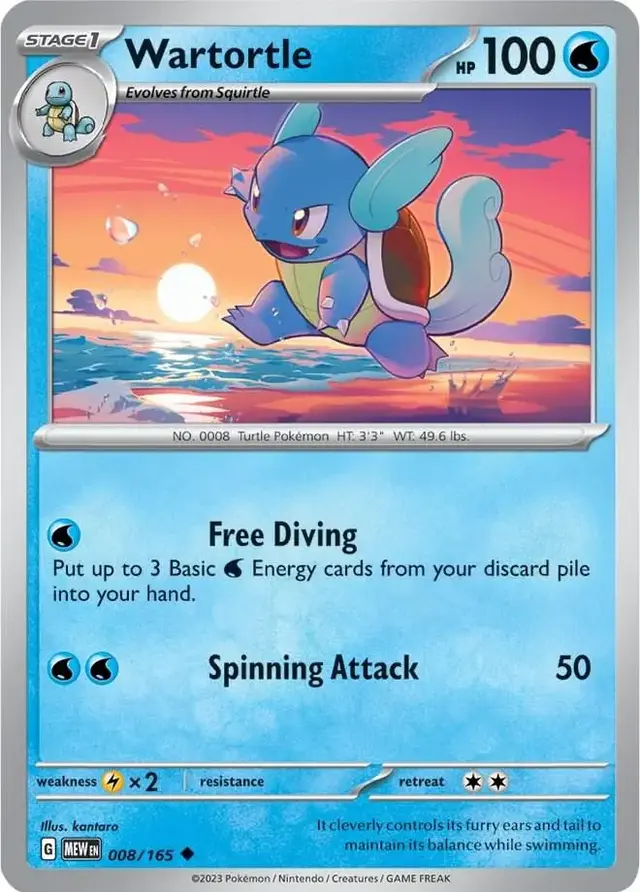 Wartortle - Pokemon Scarlet & Violet 151 #8