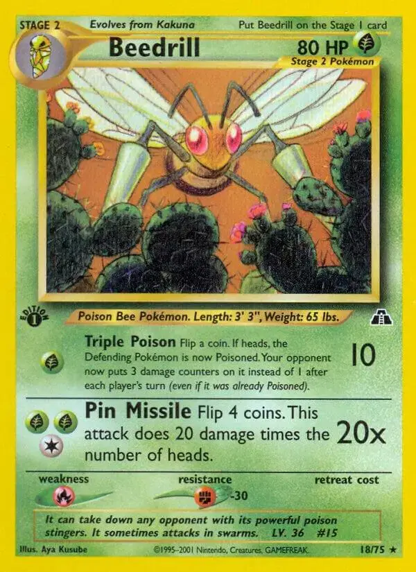 Beedrill [1st Edition] - Pokemon Neo Discovery #18