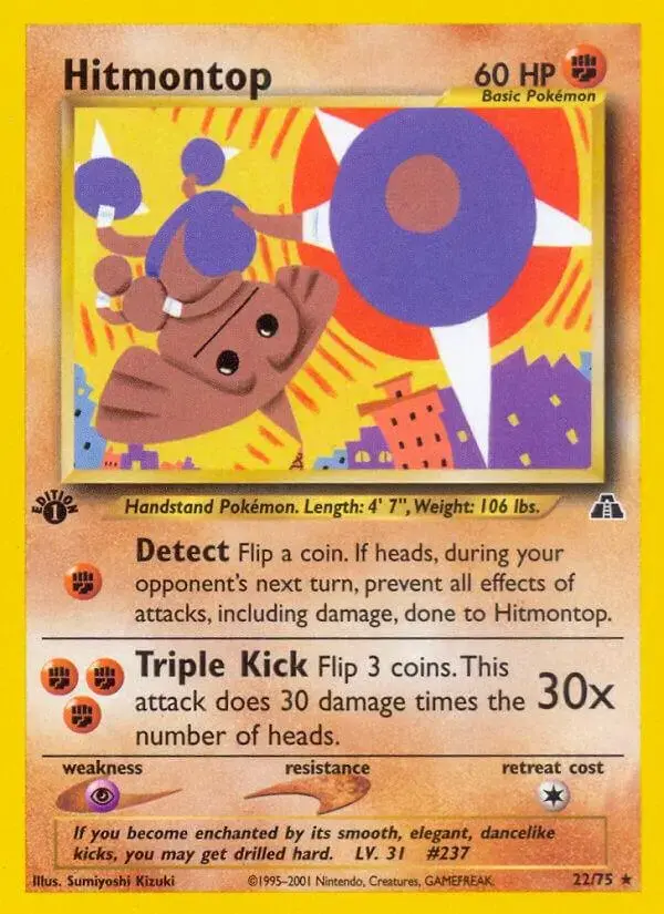 Hitmontop [1st Edition] - Pokemon Neo Discovery #22