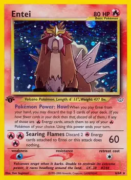 Entei [1st Edition] #6 - Pokemon Neo Revelation