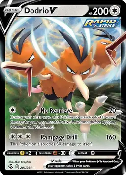 Dodrio V 201 - Pokemon Fusion Strike