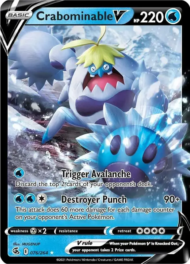 Crabominable V - Pokemon Fusion Strike #76