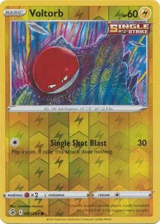 Voltorb [Reverse Holo] - Pokemon Fusion Strike #87