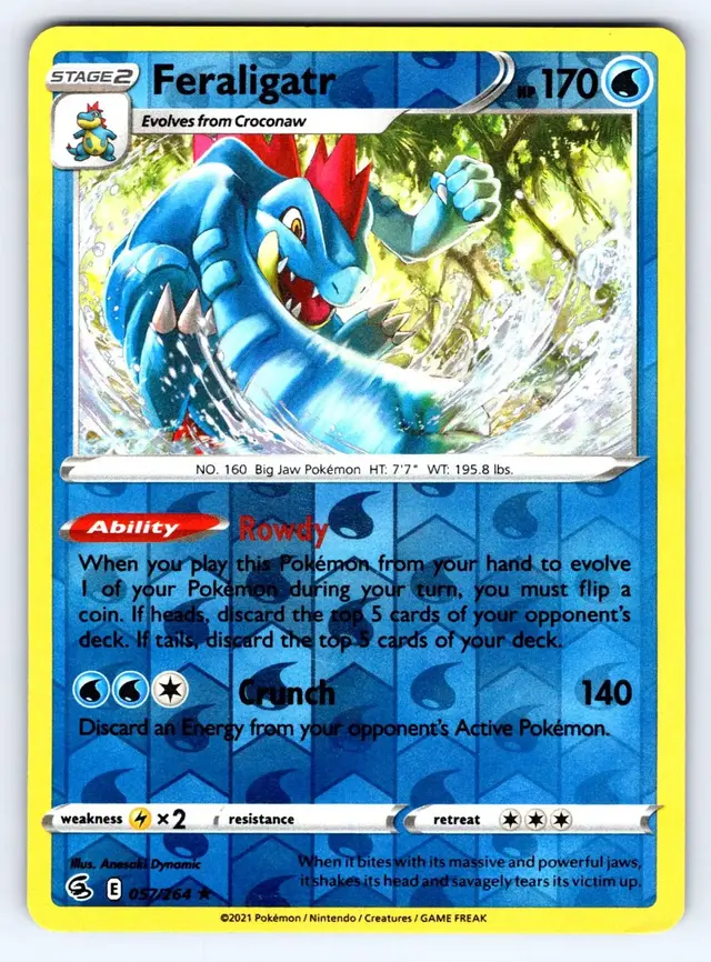 Feraligatr [Reverse Holo] - Pokemon Fusion Strike #57