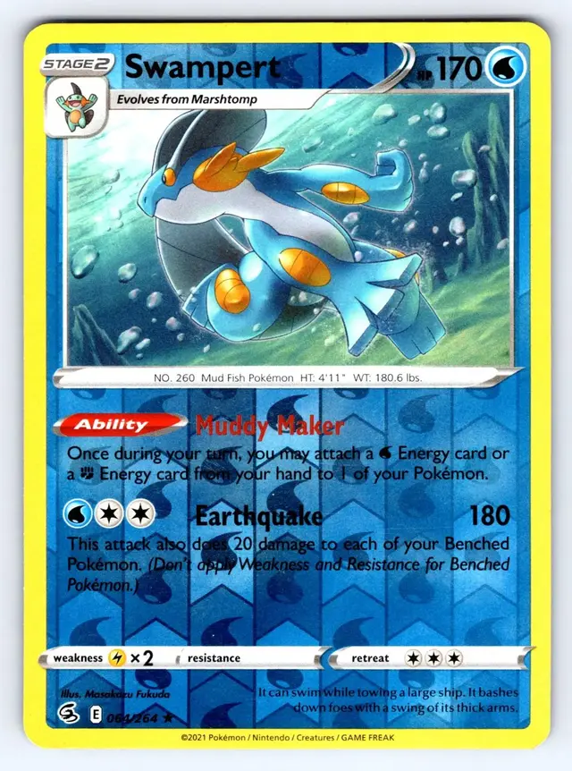 Swampert [Reverse Holo] - Pokemon Fusion Strike #64