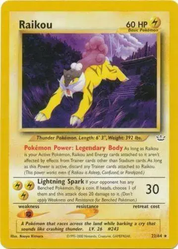 Raikou - Pokemon Neo Revelation #22