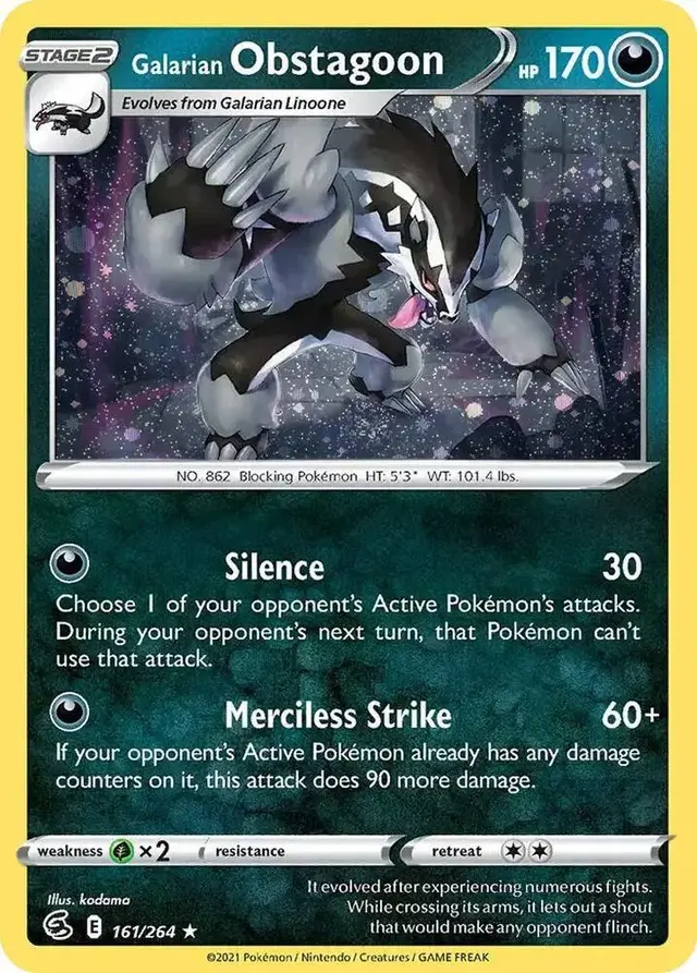Galarian Obstagoon [Cosmos Holo]