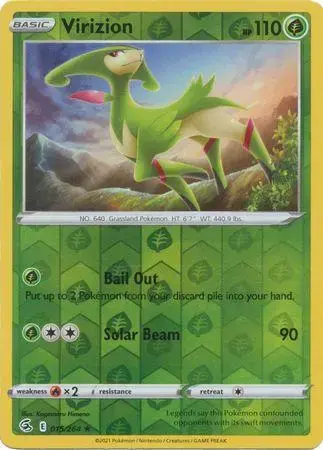 Virizion [Reverse Holo] - Pokemon Fusion Strike #15
