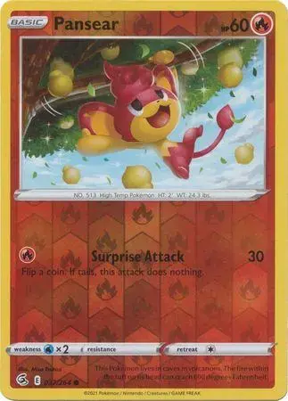 Pansear [Reverse Holo] - Pokemon Fusion Strike #37