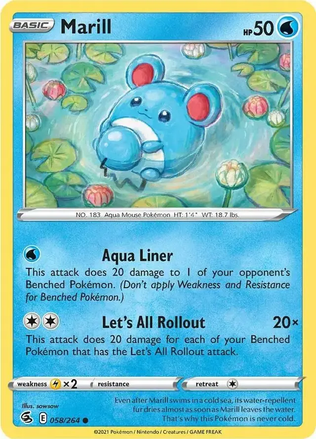 Marill #58 - Pokemon Fusion Strike
