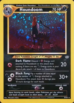 Houndoom [Double Holo Error] - Pokemon Neo Revelation