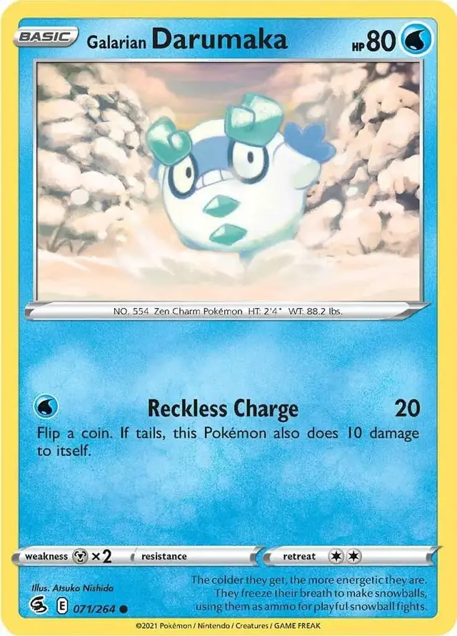 Galarian Darumaka #71 - Pokemon Fusion Strike