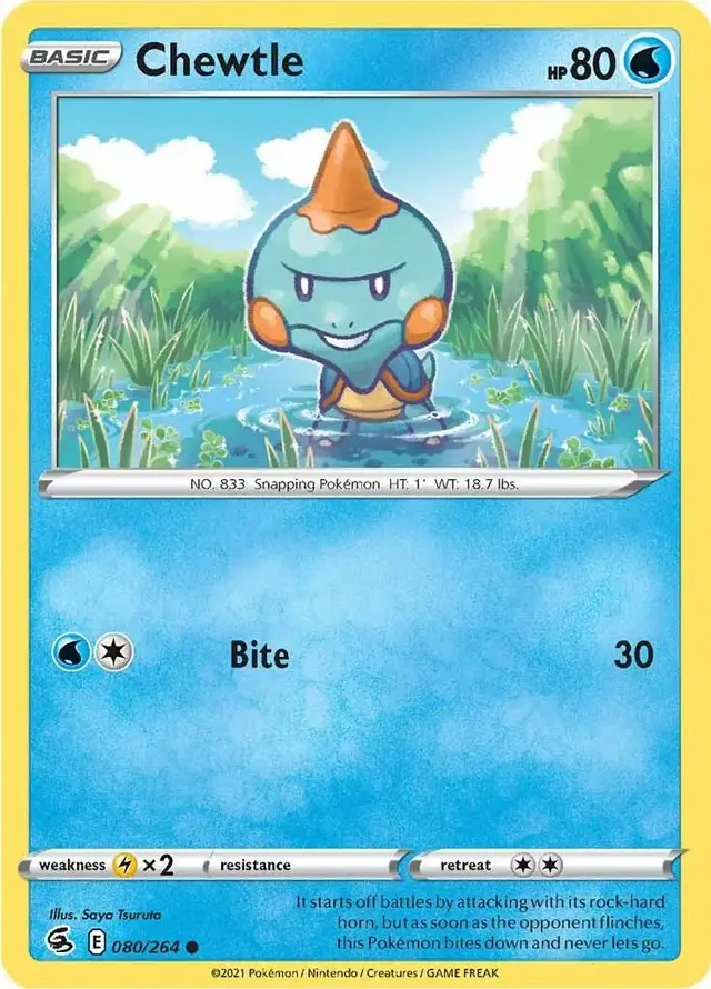 Chewtle #80 - Pokemon Fusion Strike