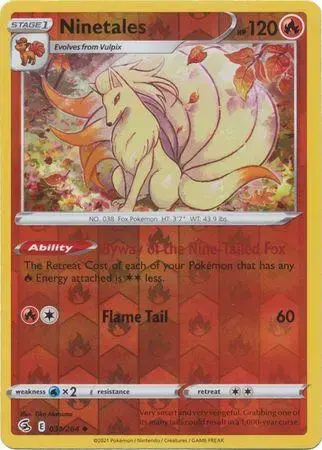 Ninetales [Reverse Holo] - Pokemon Fusion Strike #31